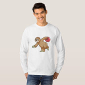 T-shirt Sloth at Bowling avec Bowling ball (Devant entier)