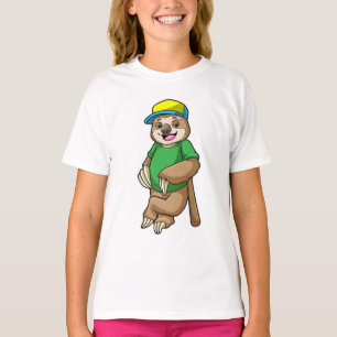 T-shirt Sloth au baseball avec batte de baseball