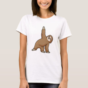 T-shirt Sloth au Yoga Stretching exercices Legs