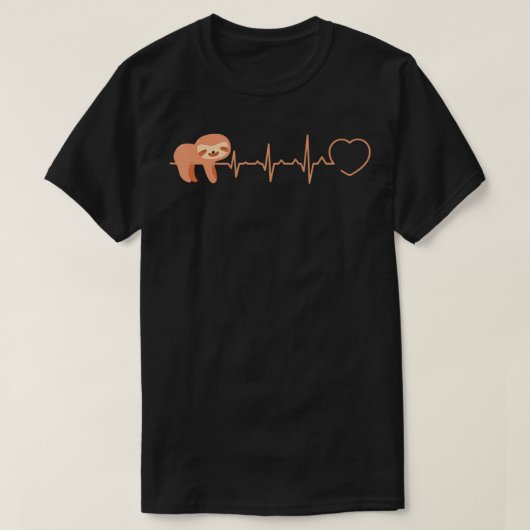 T-shirt Sloth Avec Coeur Cartbeat (Design devant)