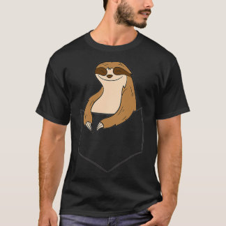 T-shirt Sloth Baby Dans La Poche Cute Pocket Sloth