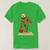 T-shirt Sloth Bowling Sloth Jouer Bowling T (Design devant)
