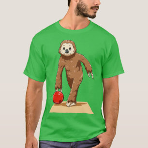 T-shirt Sloth Bowling Sloth Jouer Bowling T