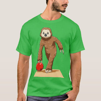 T-shirt Sloth Bowling Sloth Jouer Bowling T