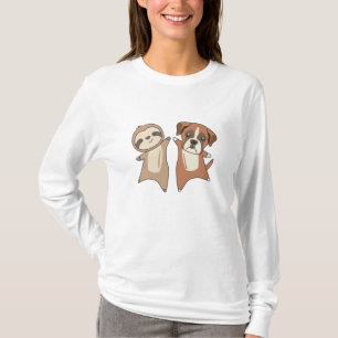 T-shirt Sloth Boxer Chien Amoureux des animaux Enfants