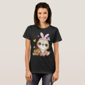 T-shirt Sloth Bunny Oeufs de Pâques Chasse Rabbit Sloth He (Devant entier)