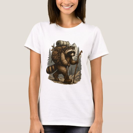 T-shirt Sloth Camping Hiking (Devant)