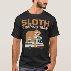 T-shirt Sloth Camping Team Motorhome Campervan