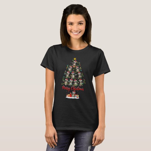 T-shirt Sloth Christmas Tree Lights Sloth Xmas (Devant entier)
