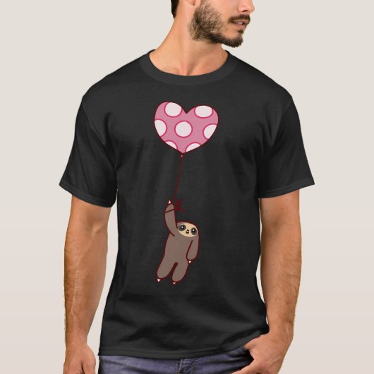 T-shirt Sloth Coeur Balloon (Devant)