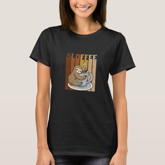 T-shirt Sloth Coffee (Devant)