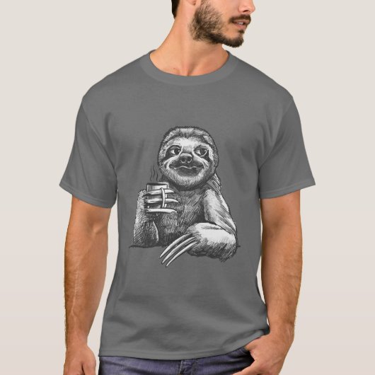 T-shirt Sloth Coffee (Devant)