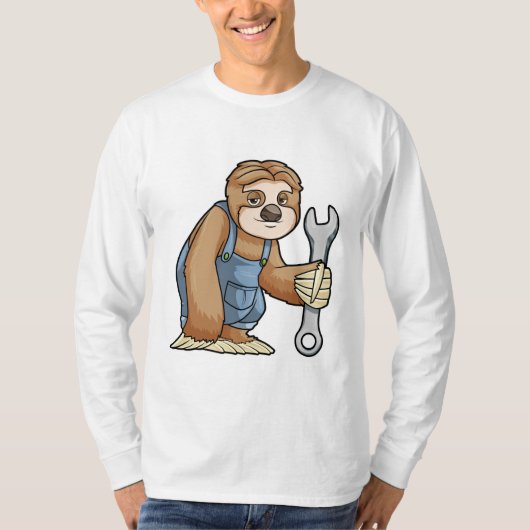 T-shirt Sloth comme artisan avec clé (Devant)