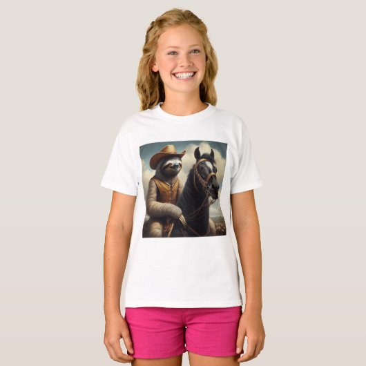 T-shirt Sloth Cowboy (Devant entier)