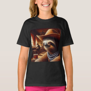 T-shirt Sloth Cowboy à Saloon