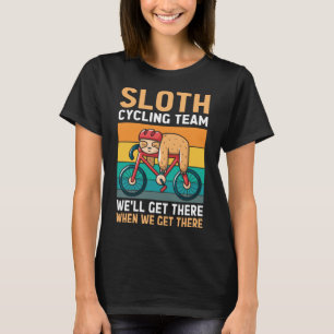 T-shirt Sloth Cycling Team Nous Arriverons Quand Nous Obti