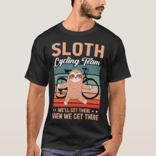 T-shirt Sloth Cycling Team Nous Arriverons Quand Nous Obti