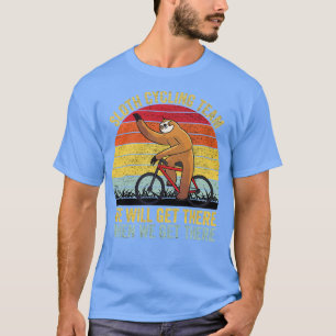 T-shirt Sloth Cycling Team Nous y arriverons quand nous ar