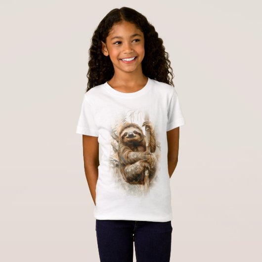T-Shirt Sloth dans la forêt tropicale (Devant entier)