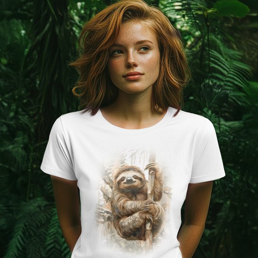 T-shirt Sloth dans la forêt tropicale
