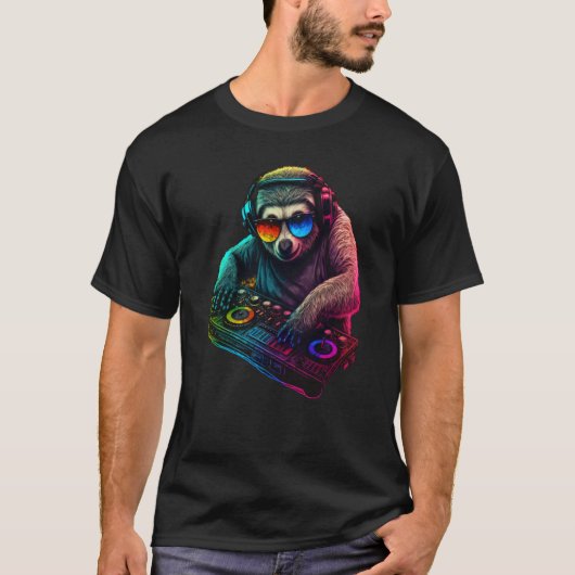 T-shirt Sloth DJ  6 (Devant)