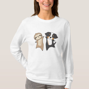 T-shirt Sloth Dog Bernese Mountain Dog mignonne Animaux