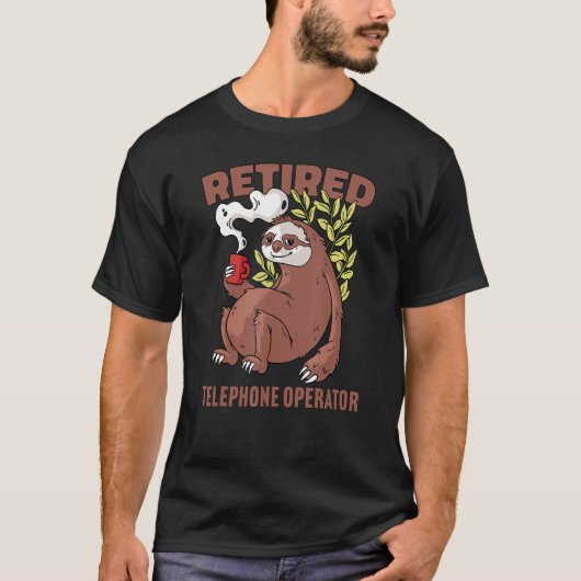 T-shirt Sloth drink café Retraite 4 (Devant)