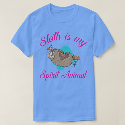T-shirt Sloth est mon animal d'esprit 5 (Design devant)