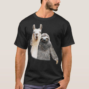 T-SHIRT SLOTH ET LAMA BEST PALS FUNNY