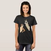 T-shirt Sloth Et Llama Avec Lunettes De Soleil Aiment Les  (Devant entier)