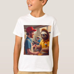 T-shirt Sloth Fast Food Worker