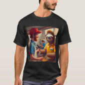 T-shirt Sloth Fast Food Worker (Devant)