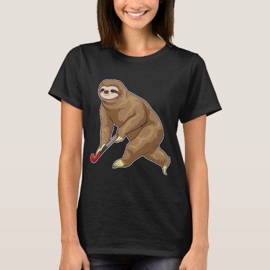T-shirt Sloth Field Hockey stick (Devant)