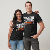 T-shirt Sloth Fitness Gym Workout Later Never Skip Rest Da (Unisexe)
