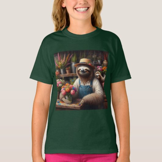 T-shirt Sloth Florist (Devant)