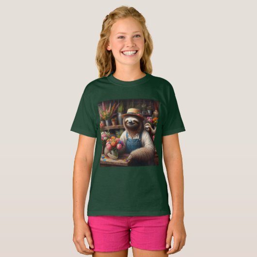 T-shirt Sloth Florist (Devant entier)