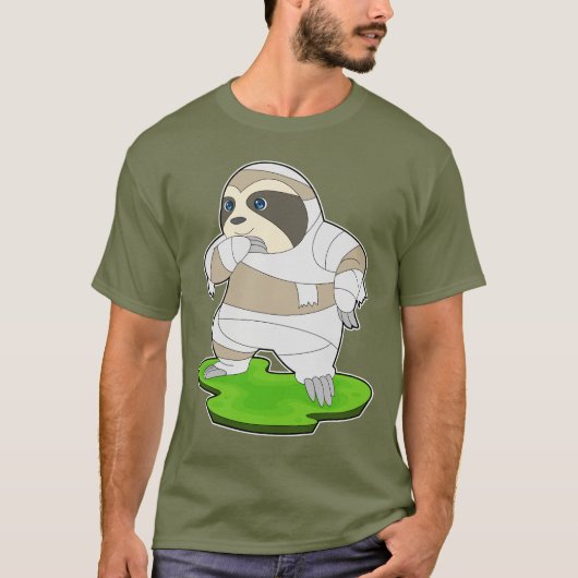 T-shirt Sloth Halloween Mummy (Devant)