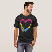 T-shirt Sloth Heart Pansexual Funny Pride Drapeau LGBT-Q A (Devant entier)