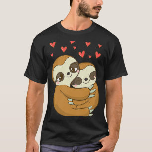 T-shirt Sloth Heart Valentines Day Couples Sloths
