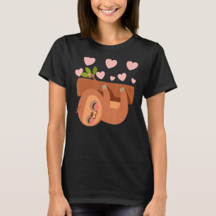 T-shirt Sloth Hearts Fête des mères mignonne animal maman 