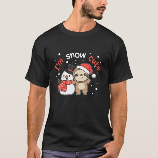 T-shirt Sloth I'm Snow Cute Snowman Snow Pun (Devant)