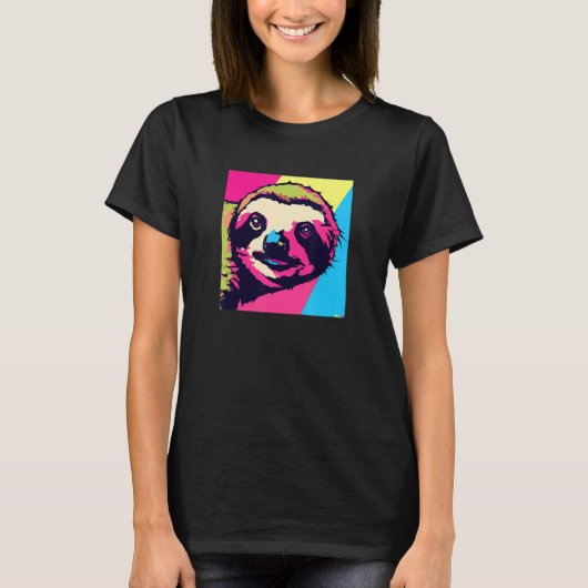 T-shirt Sloth in Pop Style (Devant)