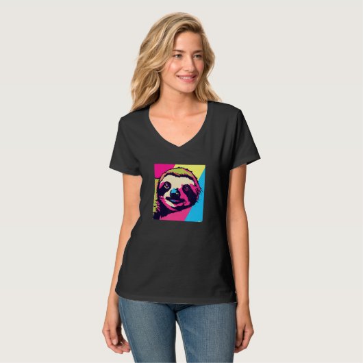 T-shirt Sloth in Pop Style (Devant entier)
