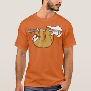 T-shirt Sloth Jouer Basse Guitare Lente Confiture Drôle Sl