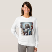 T-shirt Sloth Knight Fighting Dragons (Devant entier)