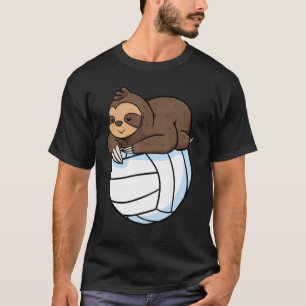 T-shirt Sloth Lazy Animal Volleyball Sport Wild Tree