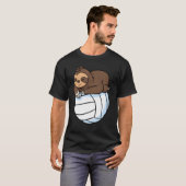 T-shirt Sloth Lazy Animal Volleyball Sport Wild Tree (Devant entier)