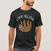 T-shirt Sloth Live Lent (Devant)