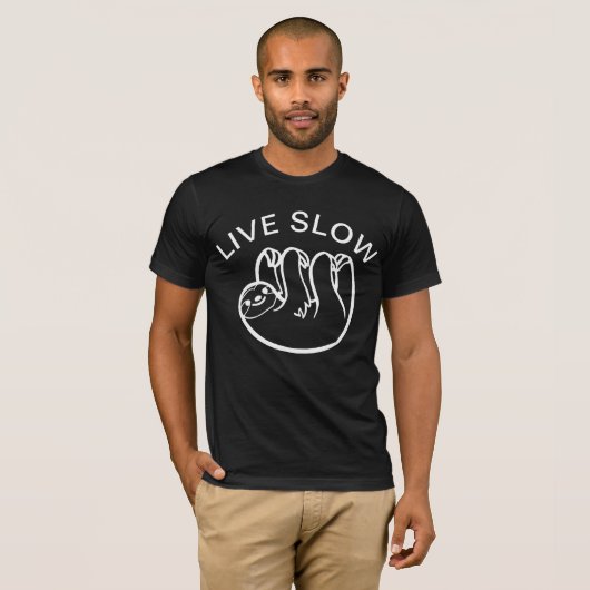 T-shirt Sloth Live Lent (Devant entier)