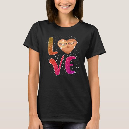 T-shirt Sloth Love Tee For Valentines Day mignonne Sloth H (Devant)
